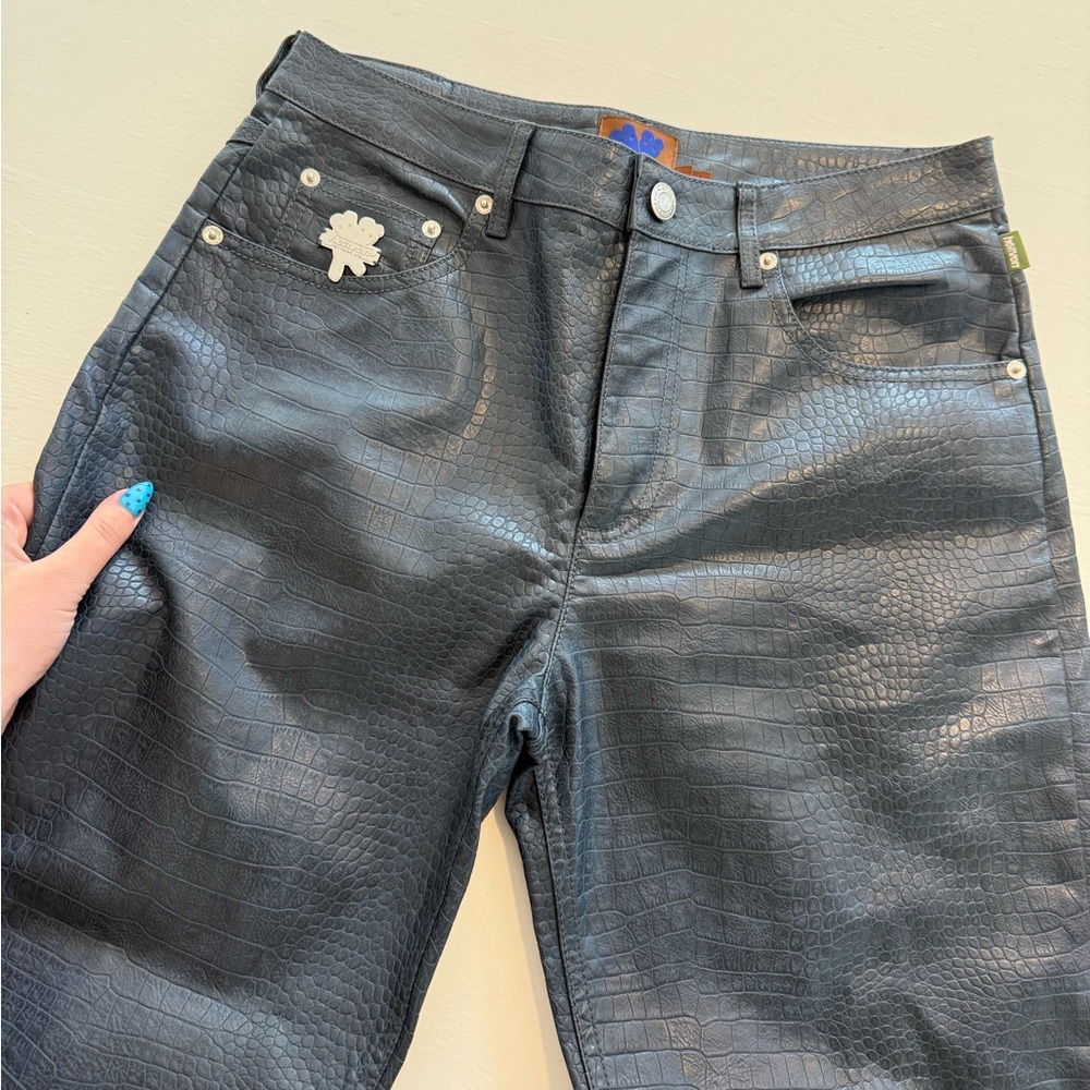 Heaven by Marc Jacobs Croc Vegan Leather Pants